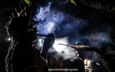 Neste sábado (03-01), foi realizado o Ritual da Lua Cheia na comunidade indígena do Amarelão, e